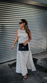 “EMMA” POLKADOT MEDI DRESS